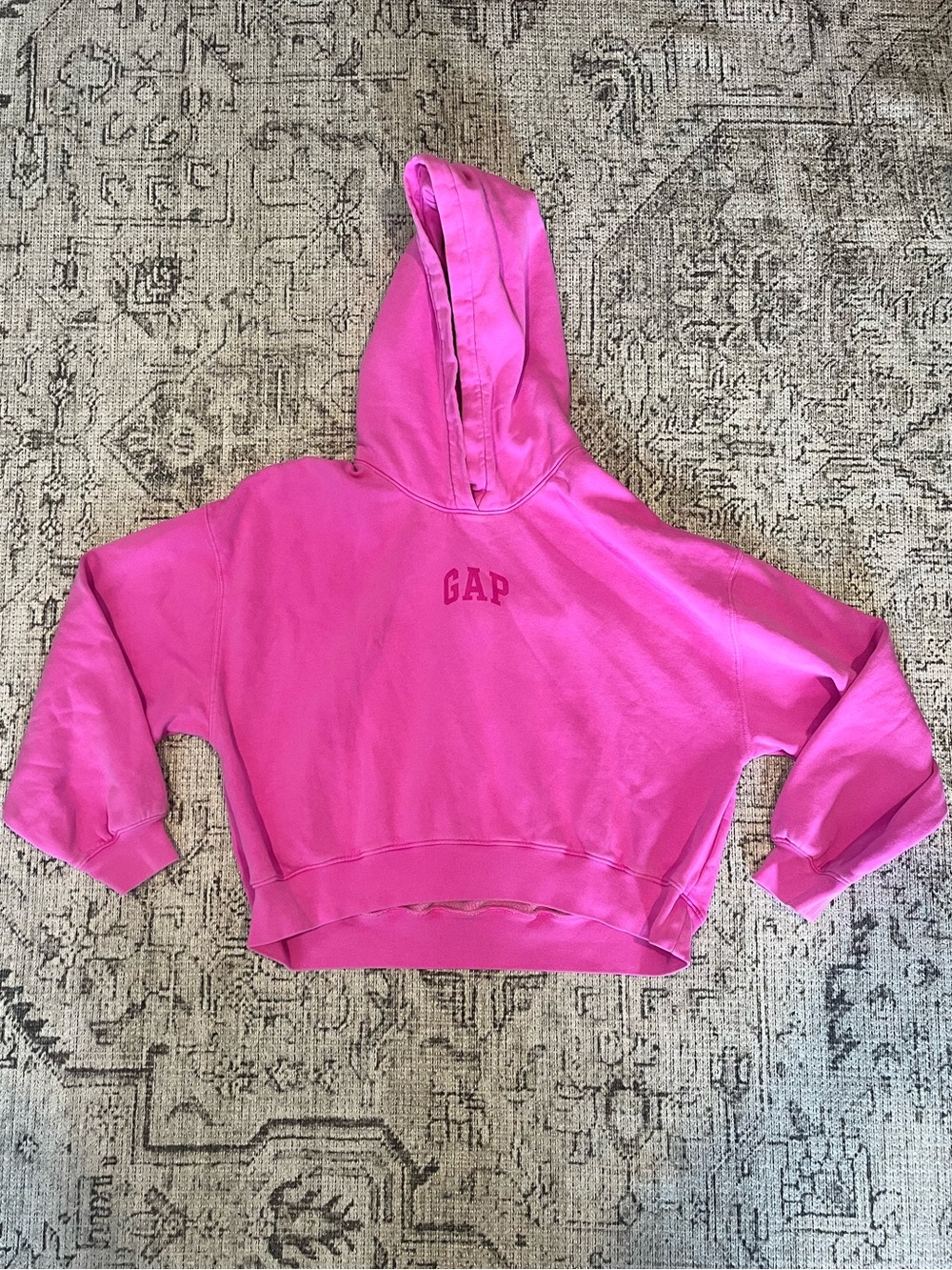 GAP Bright Pink Cropped Hoodie for Kids